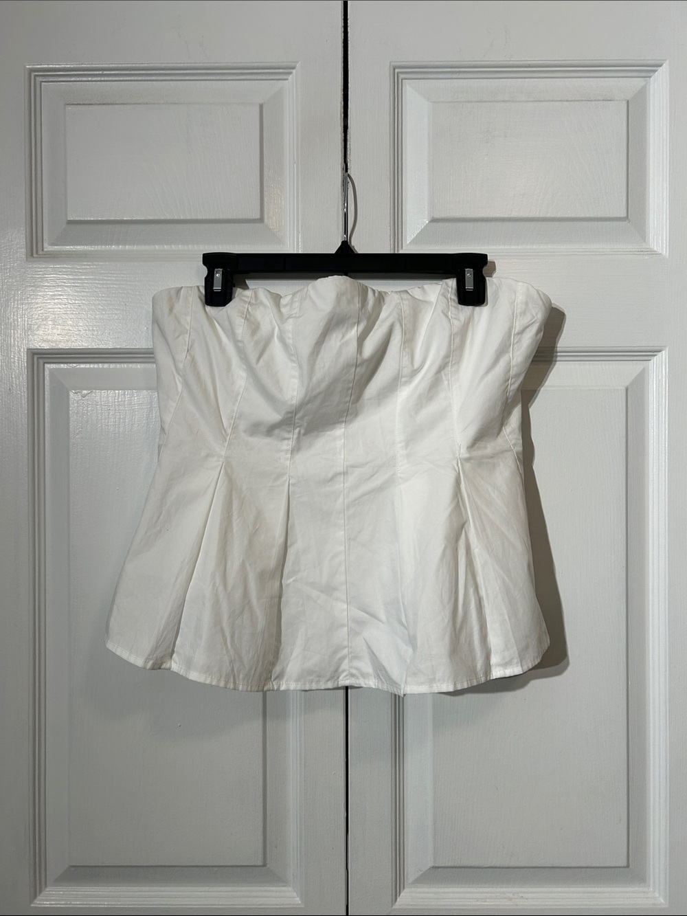 NWOT DYNAMITE White Strapless Tube Top Pleated size XL